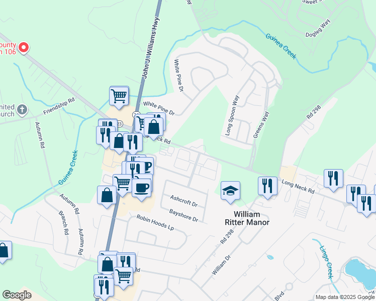 map of restaurants, bars, coffee shops, grocery stores, and more near in Sussex County
