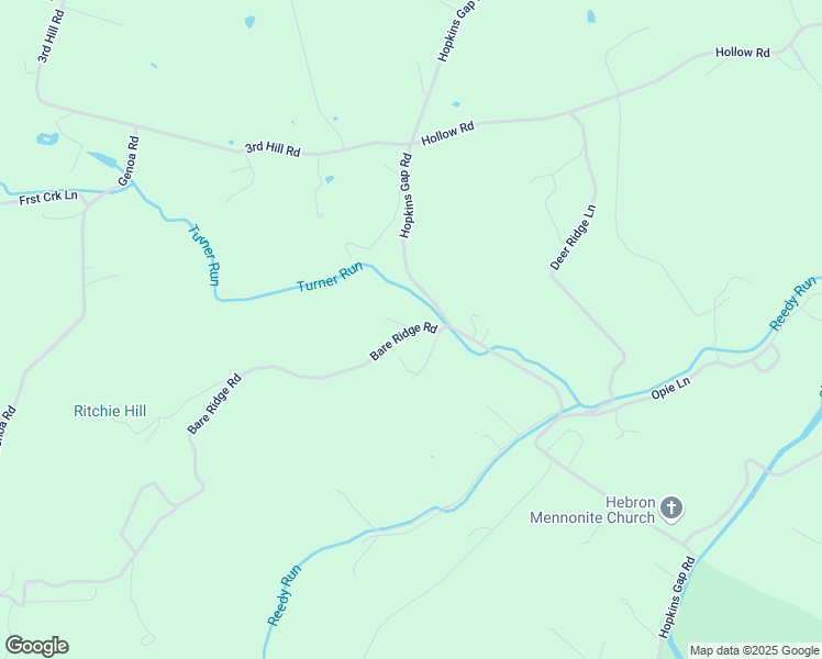 map of restaurants, bars, coffee shops, grocery stores, and more near 13553 Bare Ridge Road in Fulks Run