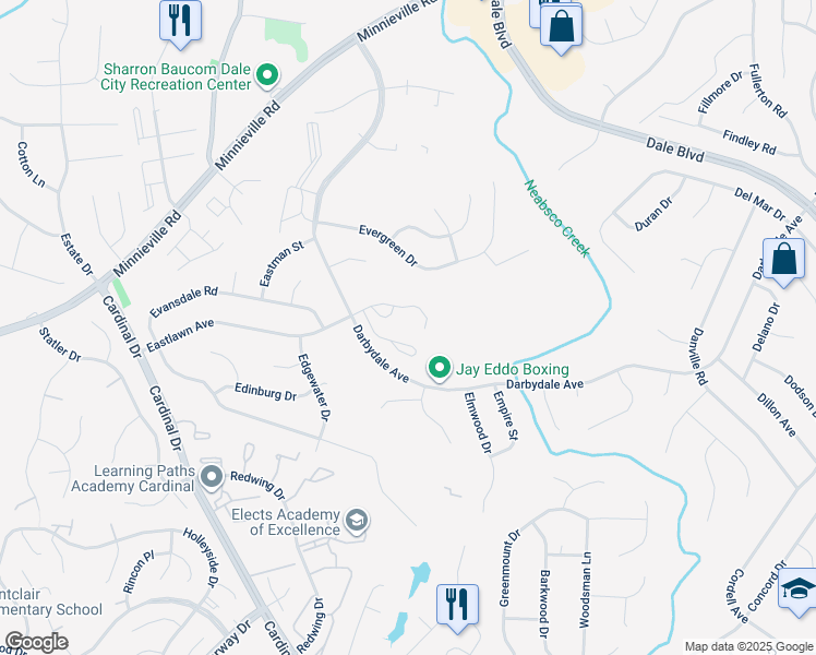 map of restaurants, bars, coffee shops, grocery stores, and more near 14800 Darbydale Avenue in Woodbridge