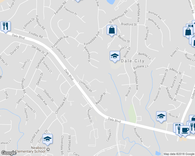 map of restaurants, bars, coffee shops, grocery stores, and more near 14662 Fox Glove Court in Woodbridge
