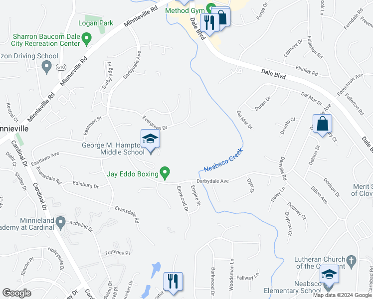 map of restaurants, bars, coffee shops, grocery stores, and more near 14640 Endsley Turn in Woodbridge
