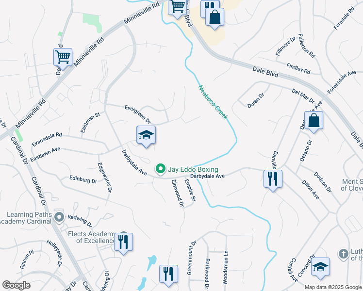 map of restaurants, bars, coffee shops, grocery stores, and more near 14640 Endsley Turn in Woodbridge