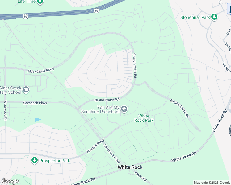 map of restaurants, bars, coffee shops, grocery stores, and more near 3231 Highgate Terrace Loop in Folsom