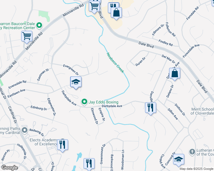 map of restaurants, bars, coffee shops, grocery stores, and more near 14701 Endsley Turn in Woodbridge