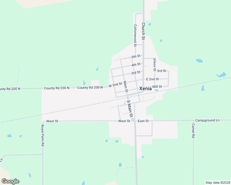 map of restaurants, bars, coffee shops, grocery stores, and more near 200 Mulberry Street in Xenia