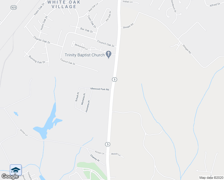 map of restaurants, bars, coffee shops, grocery stores, and more near Mattawoman Beantown Road in Waldorf