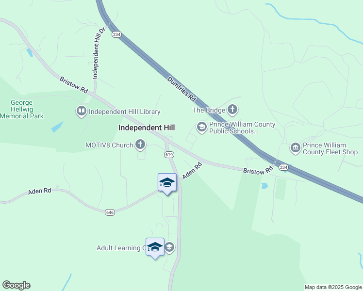 14715 Bristow Road, Independent Hill VA Walk Score