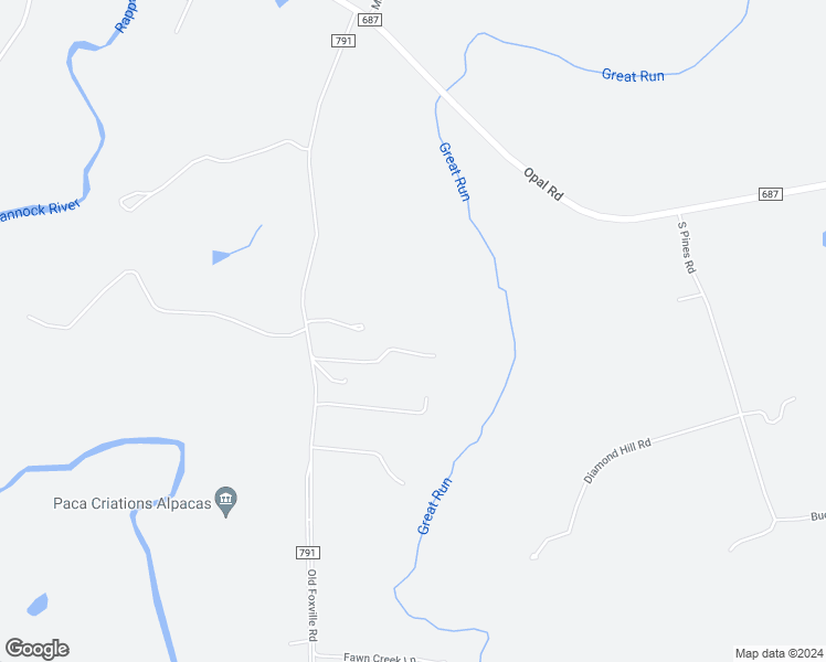 map of restaurants, bars, coffee shops, grocery stores, and more near 9571 Foxville Road in Warrenton