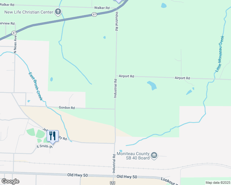 map of restaurants, bars, coffee shops, grocery stores, and more near Industrial Road in California