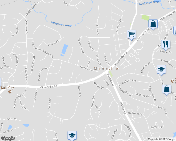 map of restaurants, bars, coffee shops, grocery stores, and more near 4921 Frishman Court in Woodbridge
