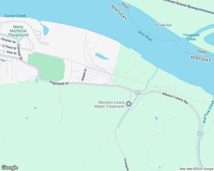 map of restaurants, bars, coffee shops, grocery stores, and more near 1734 Oak Street in Maysville