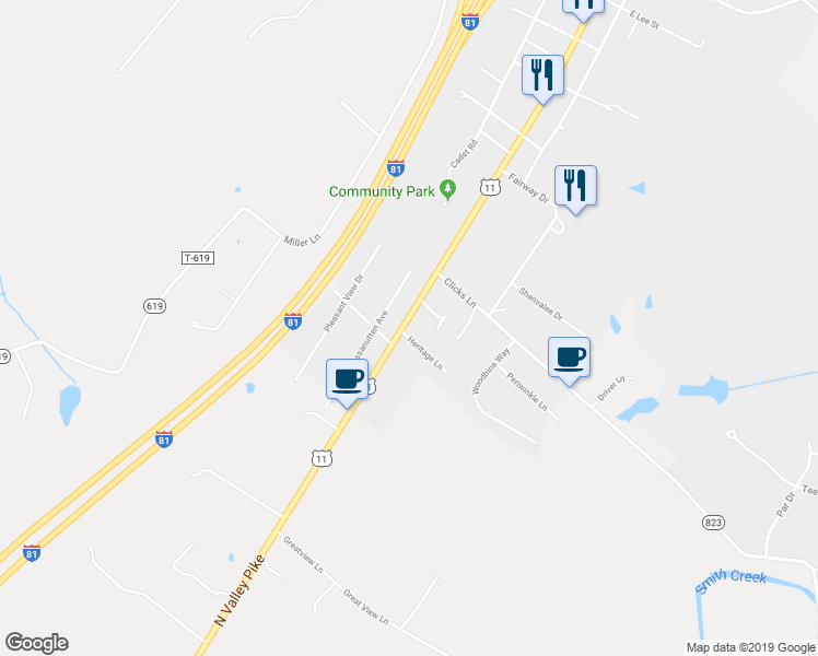 map of restaurants, bars, coffee shops, grocery stores, and more near 132 Heritage Lane in New Market