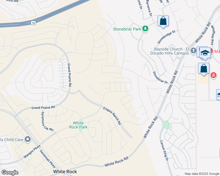 map of restaurants, bars, coffee shops, grocery stores, and more near 632 Stonebriar Court in El Dorado Hills