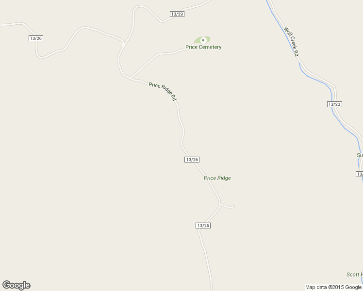 map of restaurants, bars, coffee shops, grocery stores, and more near Price Ridge Road in Gandeeville