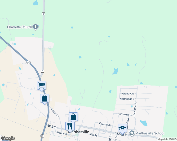 map of restaurants, bars, coffee shops, grocery stores, and more near in Marthasville