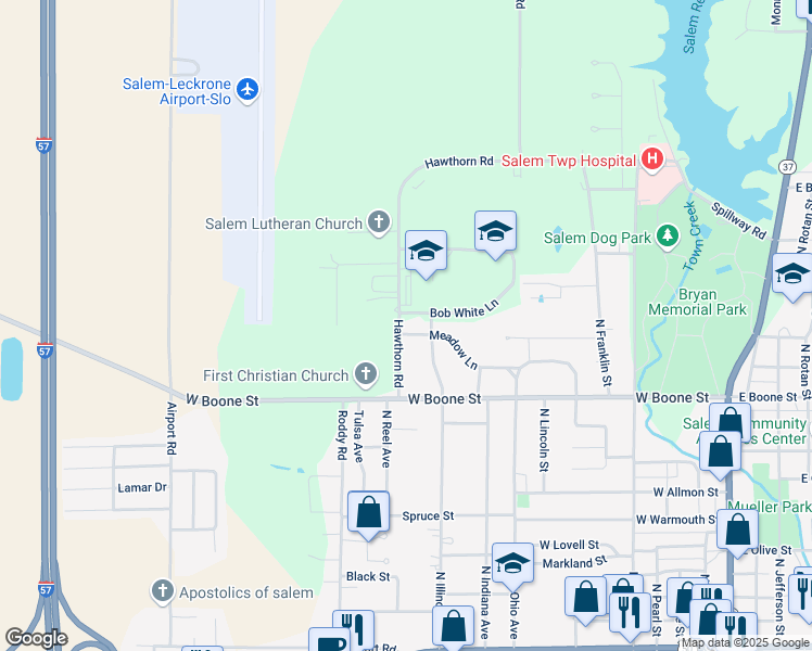 map of restaurants, bars, coffee shops, grocery stores, and more near 1226-1268 Hawthorn Rd in Salem