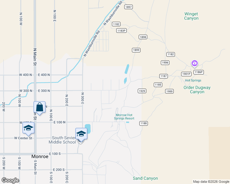 map of restaurants, bars, coffee shops, grocery stores, and more near in Monroe