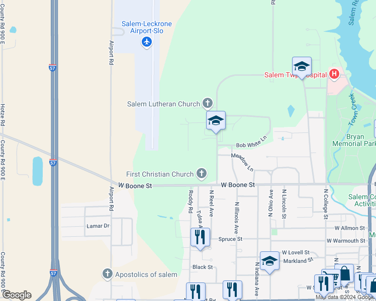 map of restaurants, bars, coffee shops, grocery stores, and more near 100 Hawthorn Estates in Salem