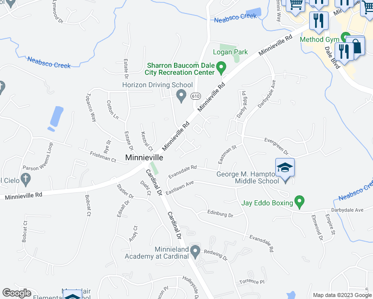 map of restaurants, bars, coffee shops, grocery stores, and more near in Dale City
