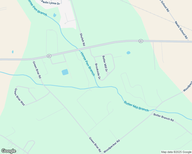 map of restaurants, bars, coffee shops, grocery stores, and more near 25607 Brookside Drive in Seaford