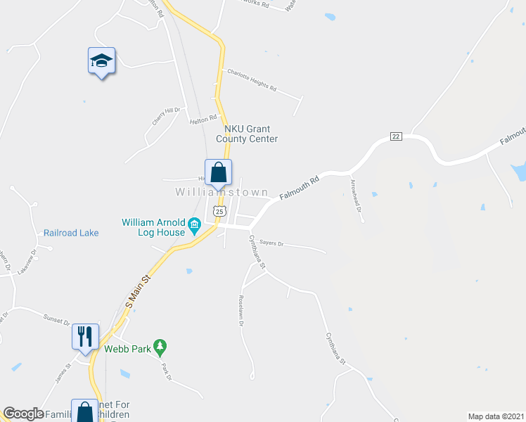 map of restaurants, bars, coffee shops, grocery stores, and more near 106 Falmouth Street in Williamstown