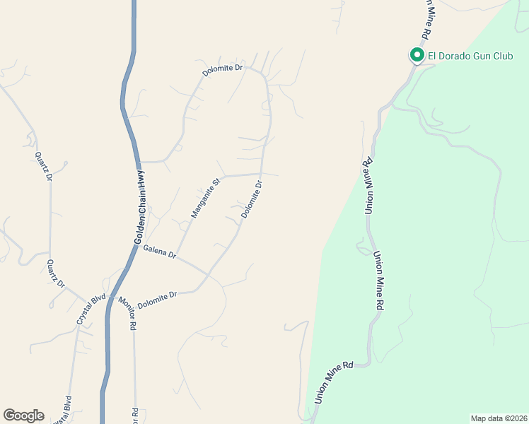 map of restaurants, bars, coffee shops, grocery stores, and more near 6013 Dolomite Drive in El Dorado County