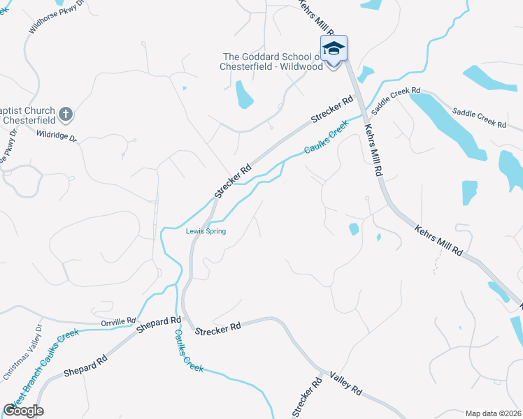 map of restaurants, bars, coffee shops, grocery stores, and more near 1218 Lewis Spring Drive in Wildwood