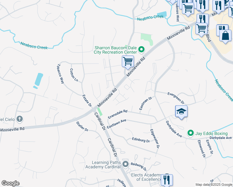 map of restaurants, bars, coffee shops, grocery stores, and more near 4710 Dane Ridge Circle in Dale City