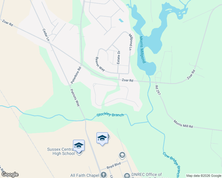 map of restaurants, bars, coffee shops, grocery stores, and more near in Sussex County