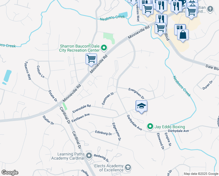 map of restaurants, bars, coffee shops, grocery stores, and more near 14499 Dolce Lane in Dale City