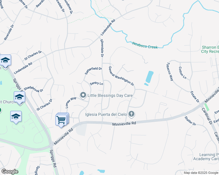 map of restaurants, bars, coffee shops, grocery stores, and more near 5283 Sudberry Lane in Woodbridge
