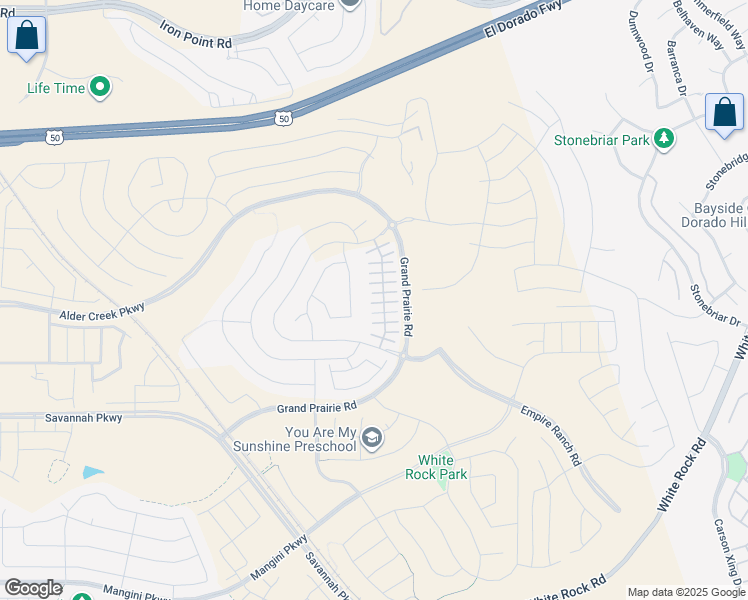 map of restaurants, bars, coffee shops, grocery stores, and more near 3245 Sunny Gate Lane in Folsom