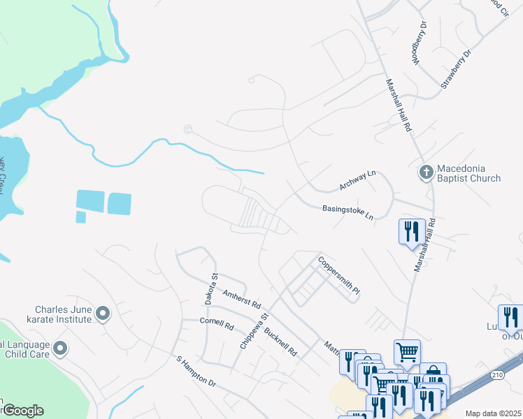map of restaurants, bars, coffee shops, grocery stores, and more near 6773 Pertshire Avenue in Bryans Road