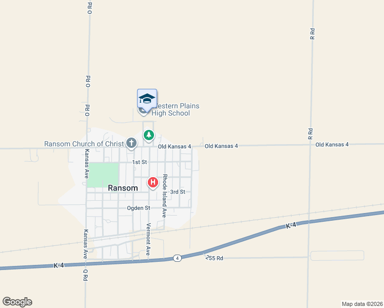 map of restaurants, bars, coffee shops, grocery stores, and more near Old Kansas 4 in Ransom