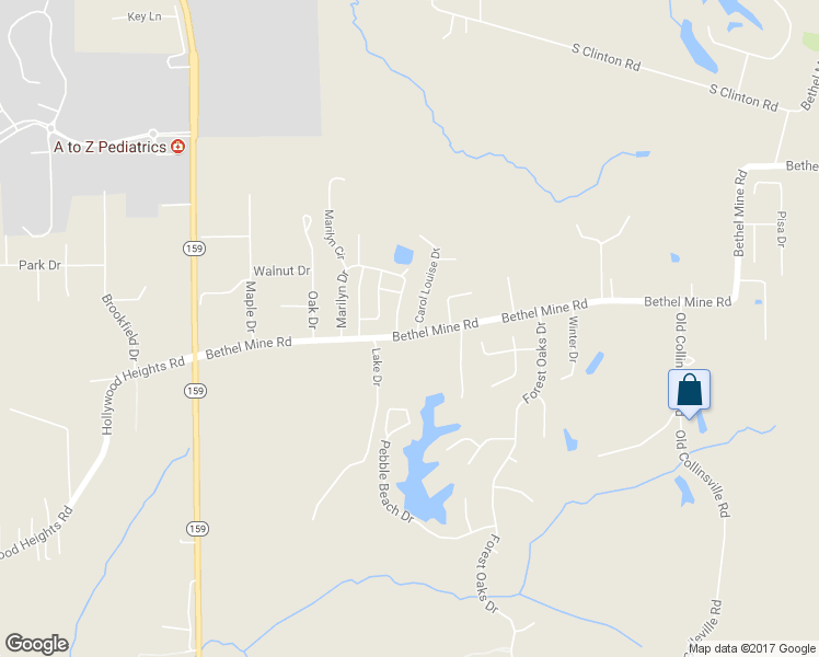 map of restaurants, bars, coffee shops, grocery stores, and more near 502 Bethel Mine Road in Caseyville