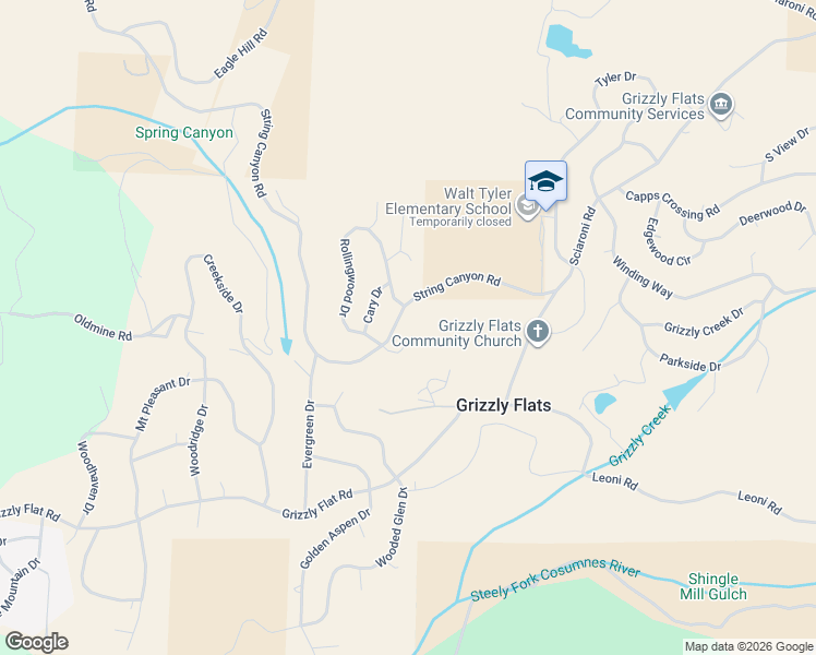 map of restaurants, bars, coffee shops, grocery stores, and more near 4461 String Canyon Road in Somerset