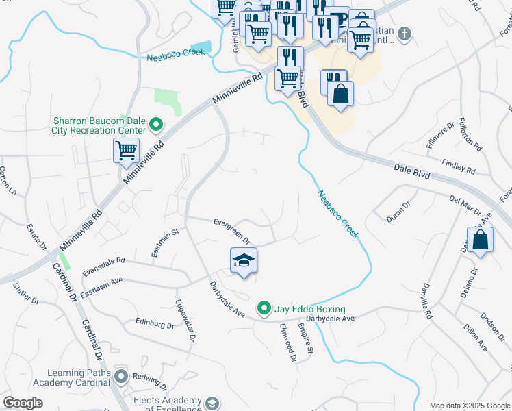 map of restaurants, bars, coffee shops, grocery stores, and more near 14501 El Rio Court in Woodbridge