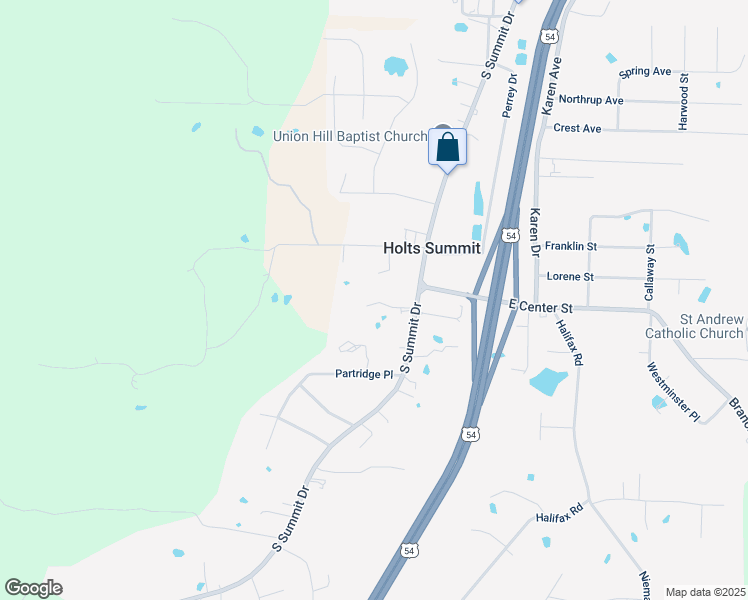 map of restaurants, bars, coffee shops, grocery stores, and more near 596 South Summit Drive in Holts Summit