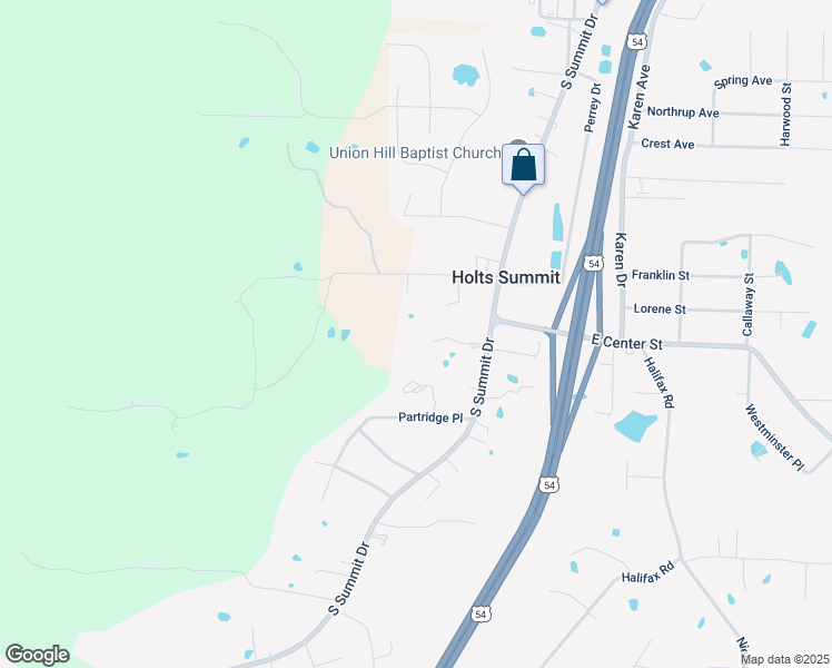 map of restaurants, bars, coffee shops, grocery stores, and more near 596 South Summit Drive in Holts Summit