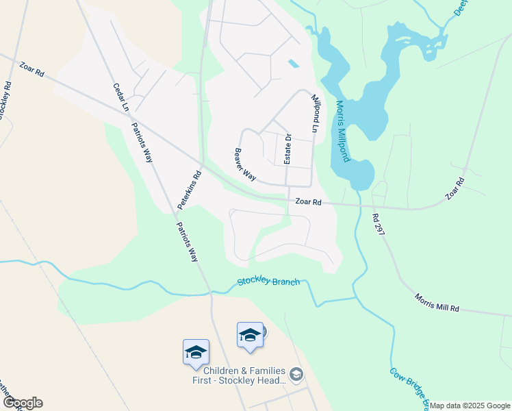 map of restaurants, bars, coffee shops, grocery stores, and more near 24588 Hollytree Circle in Georgetown