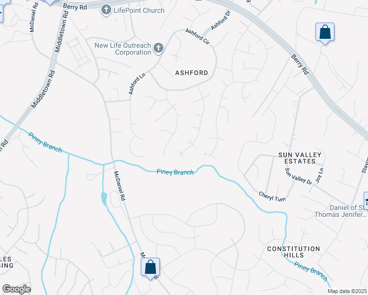 map of restaurants, bars, coffee shops, grocery stores, and more near 2306 Alava Court in Waldorf