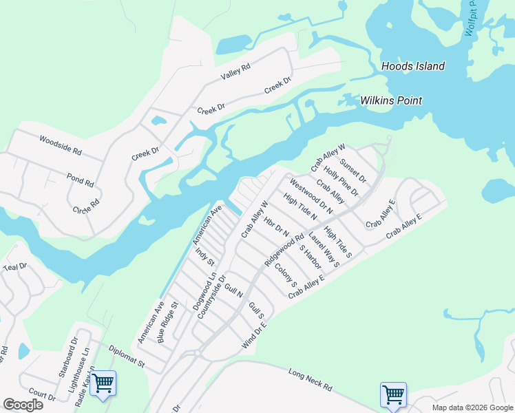 map of restaurants, bars, coffee shops, grocery stores, and more near 25436 Crab Alley in Millsboro