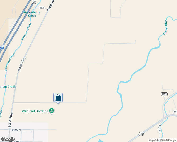 map of restaurants, bars, coffee shops, grocery stores, and more near East 560 North in Sevier County