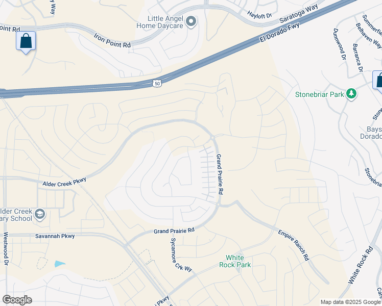 map of restaurants, bars, coffee shops, grocery stores, and more near 14892 Sun Peak Drive in Folsom