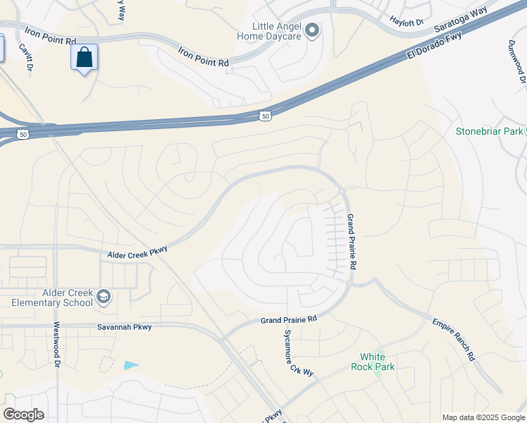 map of restaurants, bars, coffee shops, grocery stores, and more near 14892 Sun Peak Drive in Folsom