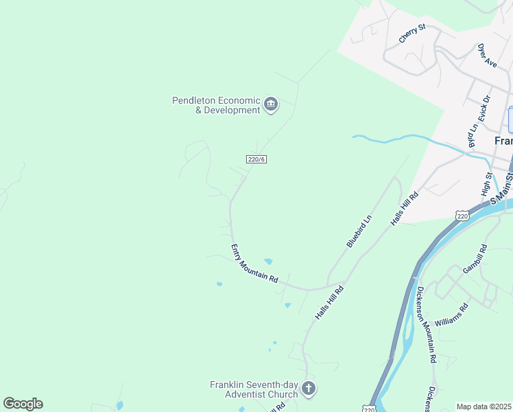 map of restaurants, bars, coffee shops, grocery stores, and more near 758 Entry Mountain Road in Franklin