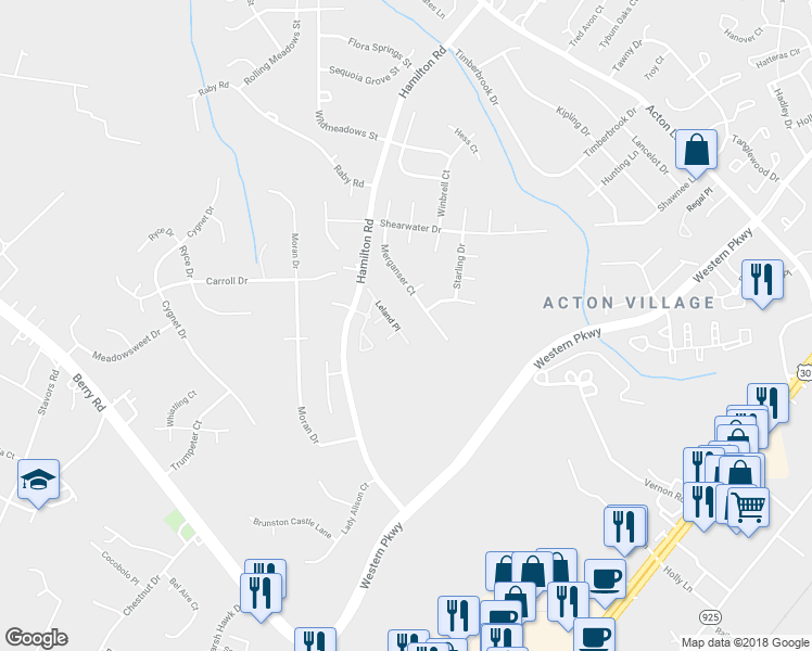 map of restaurants, bars, coffee shops, grocery stores, and more near 11508 Leland Place in Waldorf