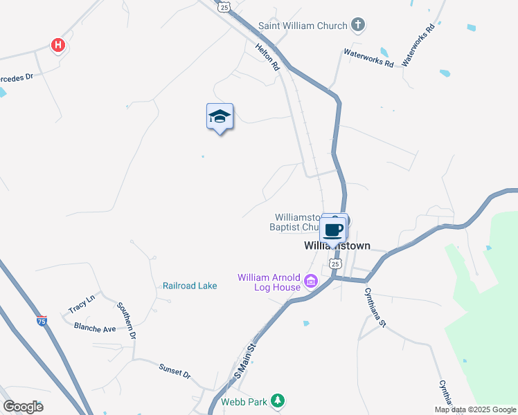 map of restaurants, bars, coffee shops, grocery stores, and more near 69 Cherry Hill Drive in Williamstown