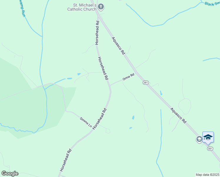 map of restaurants, bars, coffee shops, grocery stores, and more near 17737 Horsehead Road in Brandywine