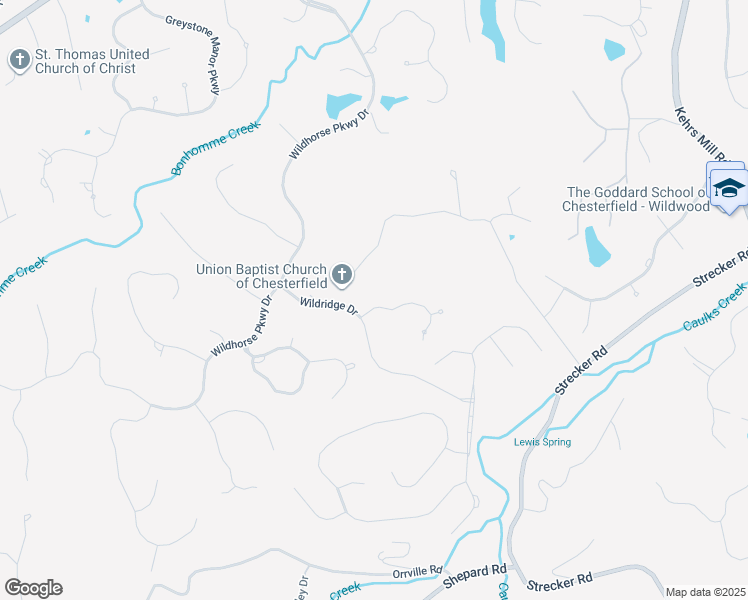 map of restaurants, bars, coffee shops, grocery stores, and more near 1355 Katsura Court in Wildwood